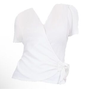 MK White Wrap Blouse